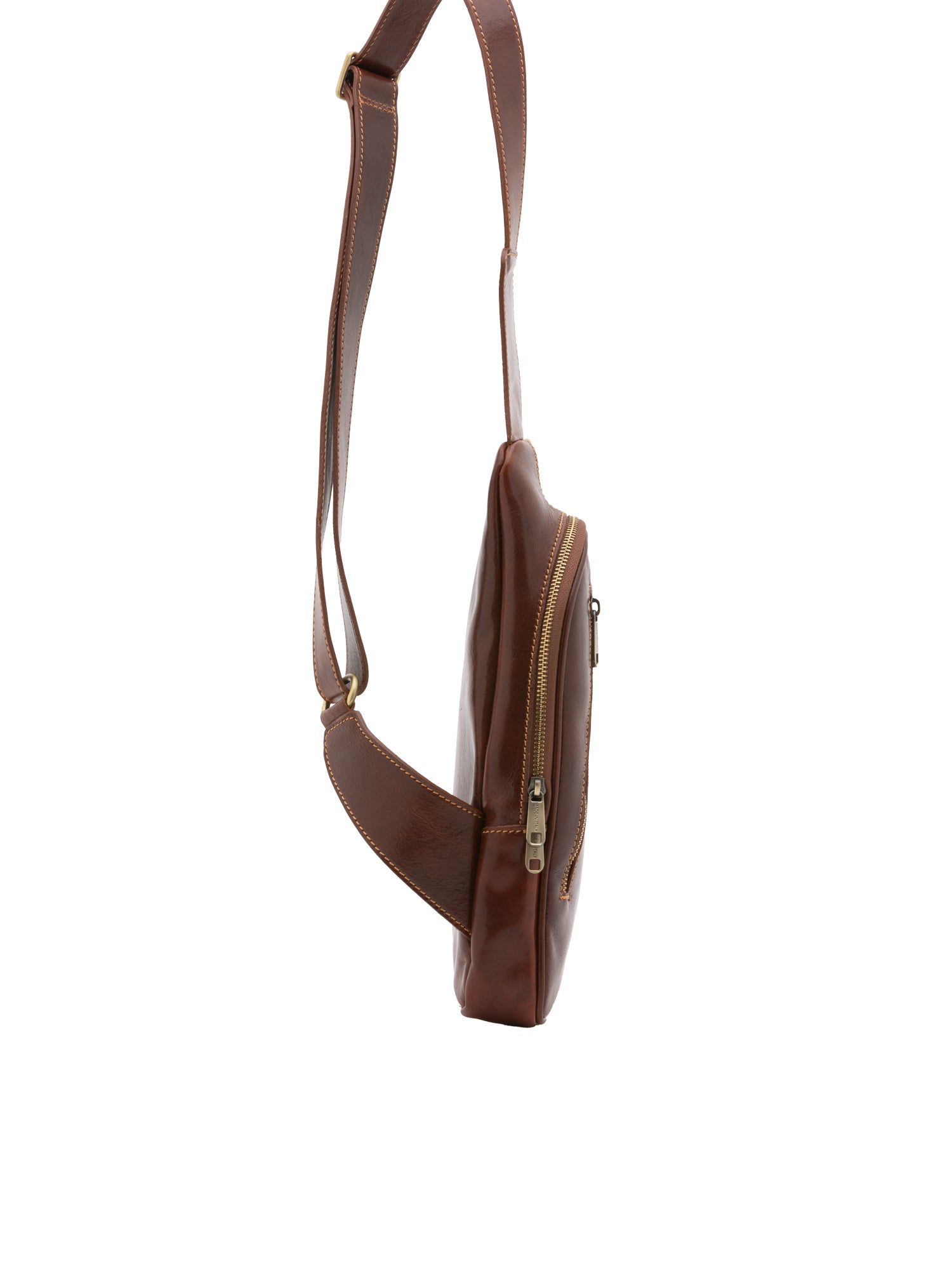 Borsa a tracolla uomo in vera pelle Made in Italy 5507-Marrone I Fratelli