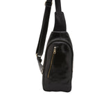 Borsa a tracolla uomo in vera pelle Made in Italy 5507-Nero I Fratelli