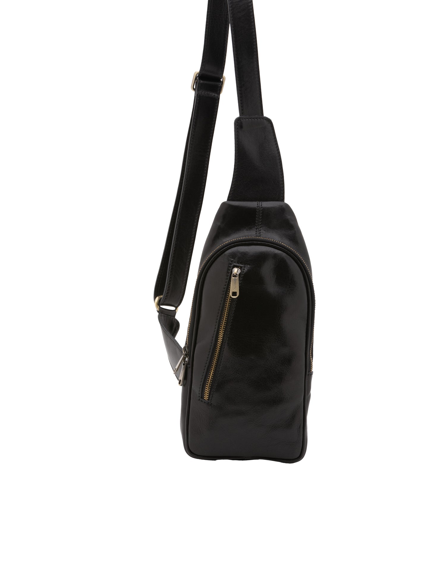 Borsa a tracolla uomo in vera pelle Made in Italy 5507-Nero I Fratelli