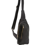 Borsa a tracolla uomo in vera pelle Made in Italy 5507-Nero I Fratelli