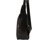 Borsa a tracolla uomo in vera pelle Made in Italy 5507-Nero I Fratelli