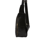 Borsa a tracolla uomo in vera pelle Made in Italy 5507-Nero I Fratelli