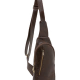 Borsa a tracolla uomo in vera pelle Made in Italy 5507-Tmoro I Fratelli