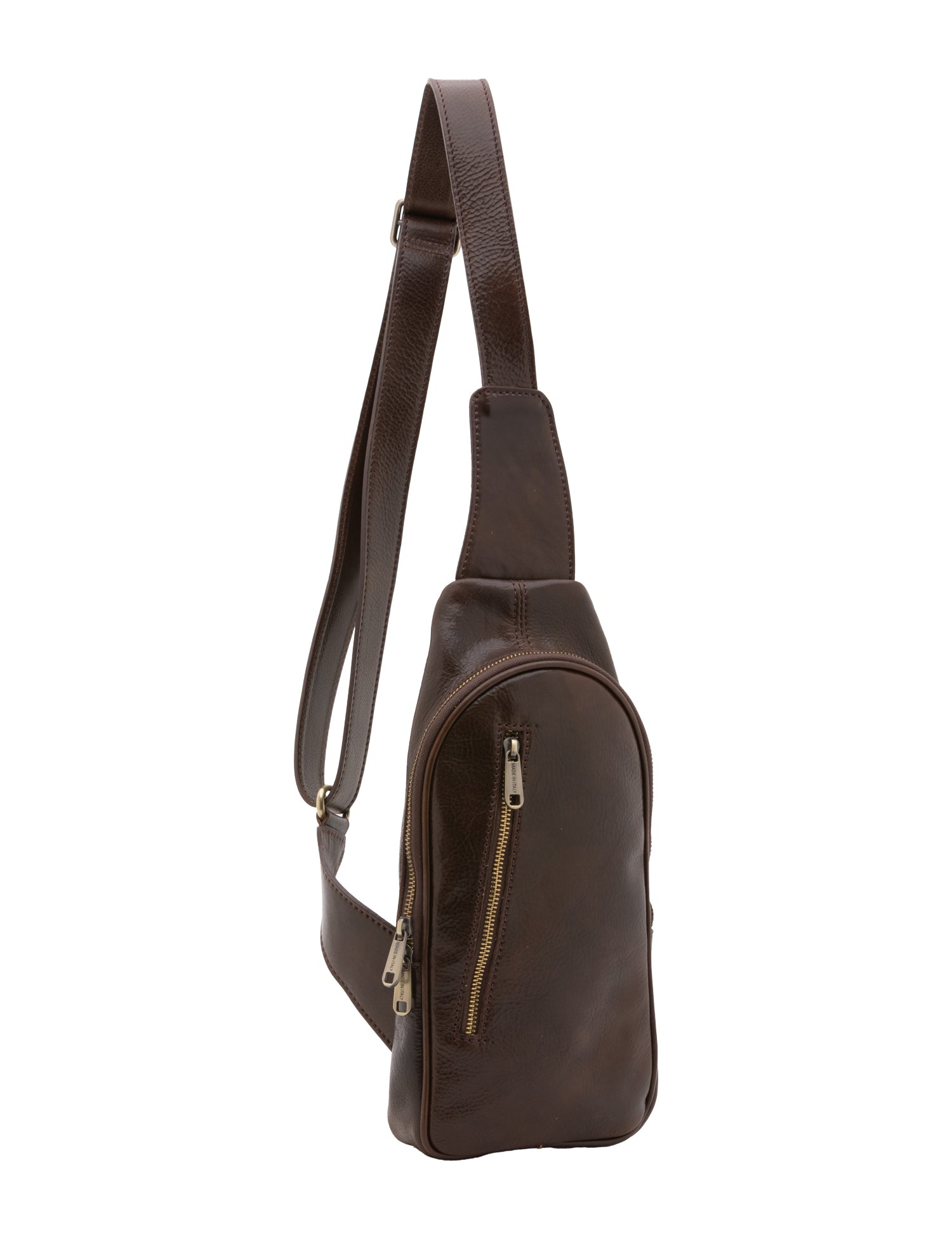 Borsa a tracolla uomo in vera pelle Made in Italy 5507-Tmoro I Fratelli