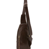 Borsa a tracolla uomo in vera pelle Made in Italy 5507-Tmoro I Fratelli