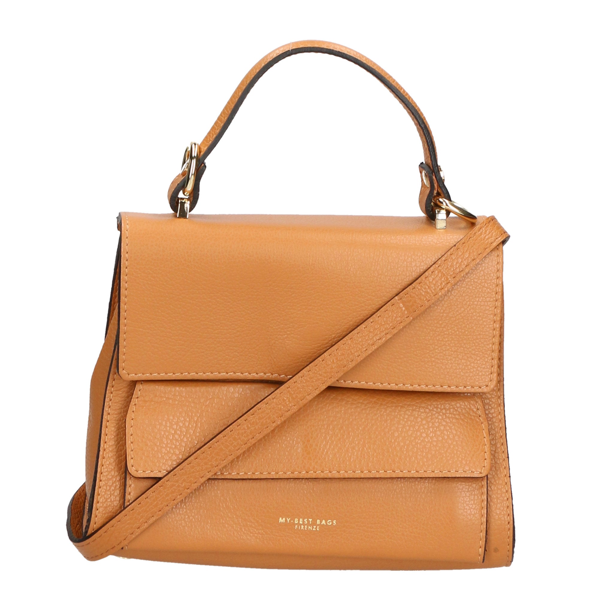 Borsa a mano da donna Vera pelle MYB-6034-FW-D44 CUOIO COGNAC My Best Bag