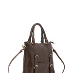 Borsa a tracolla da uomo in vera pelle 100% pelle 5510-Marrone I Fratelli