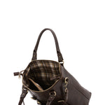 Borsa a tracolla da uomo in vera pelle 100% pelle 5510-Marrone I Fratelli