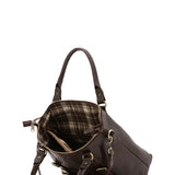 Borsa a tracolla da uomo in vera pelle 100% pelle 5510-Marrone I Fratelli