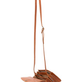 Damen-Umhängetasche aus echtem Leder, hergestellt in Italien, 19 x 13 x 9,5 cm