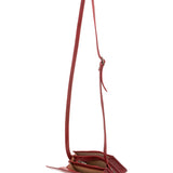Damen-Umhängetasche aus echtem Leder, hergestellt in Italien, 19 x 13 x 9,5 cm