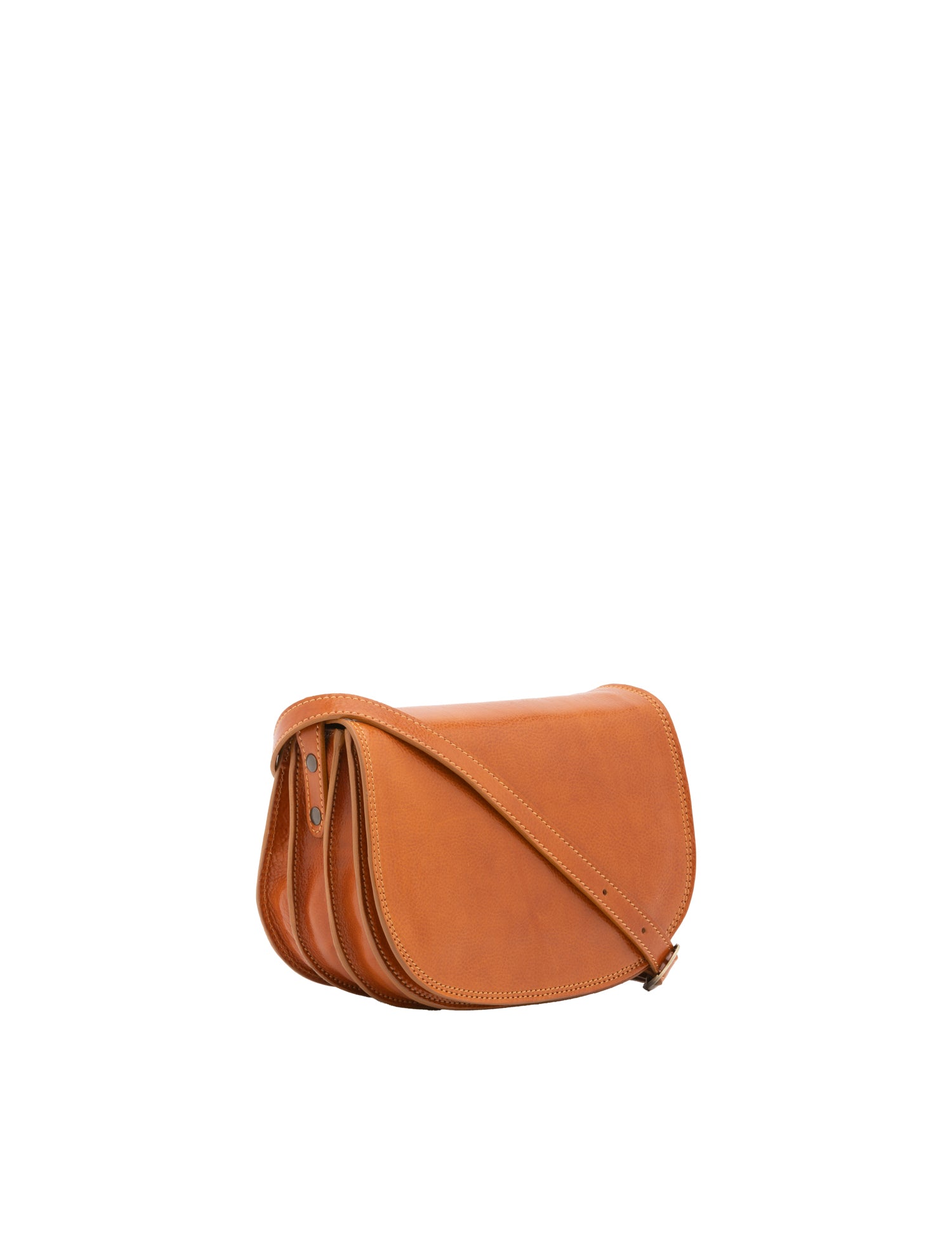 Borsa a tracolla da donna Vera pelle 5512-Cognac I Fratelli