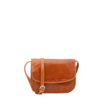 Borsa a tracolla da donna Vera pelle 5513-Cognac I Fratelli