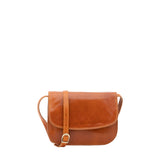 Borsa a tracolla da donna Vera pelle 5513-Cognac I Fratelli
