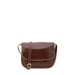 Borsa a tracolla da donna Vera pelle 5513-Marrone I Fratelli