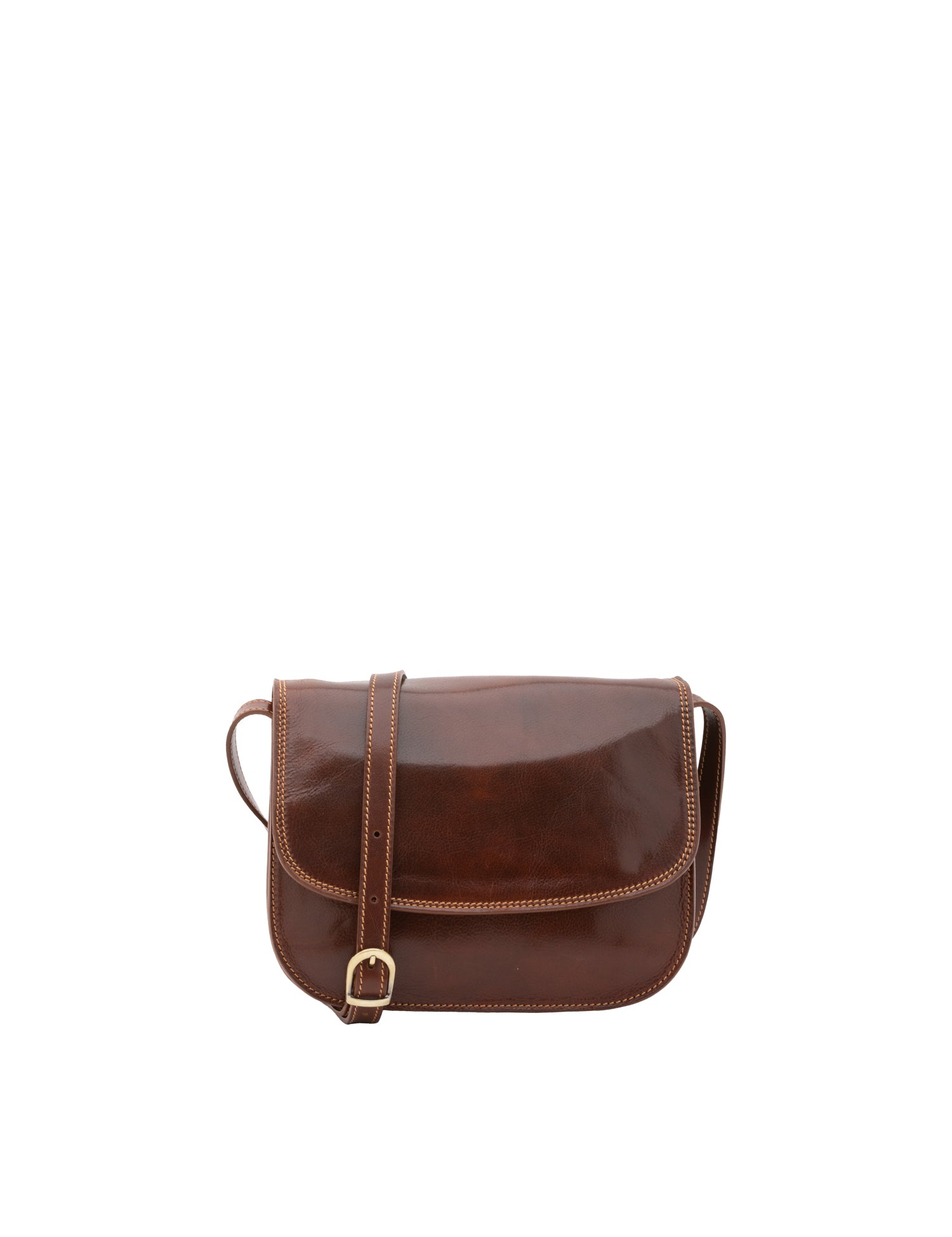Borsa a tracolla da donna Vera pelle 5513-Marrone I Fratelli