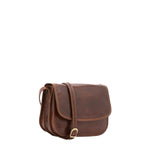 Borsa a tracolla da donna Vera pelle 5513-Marrone I Fratelli