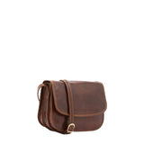 Borsa a tracolla da donna Vera pelle 5513-Marrone I Fratelli