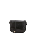 Borsa a tracolla da donna Vera pelle 5513-Nero I Fratelli