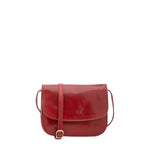 Borsa a tracolla da donna Vera pelle 5513-Rosso I Fratelli