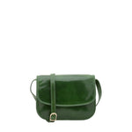 Borsa a tracolla da donna Vera pelle 5513-Verde I Fratelli