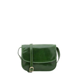 Borsa a tracolla da donna Vera pelle 5513-Verde I Fratelli