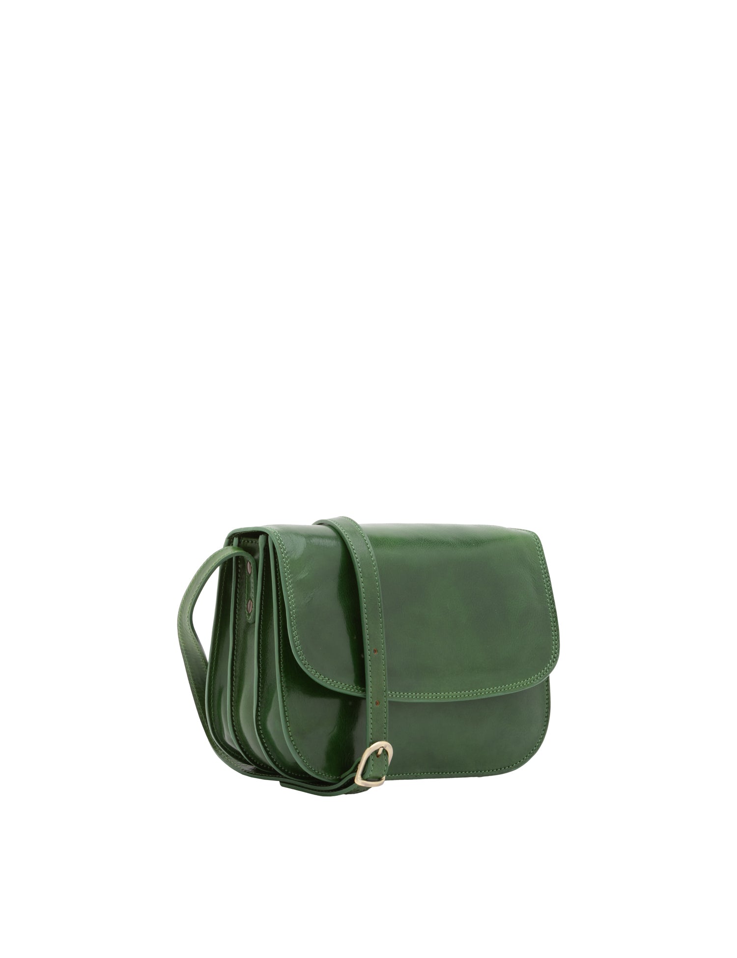 Borsa a tracolla da donna Vera pelle 5513-Verde I Fratelli
