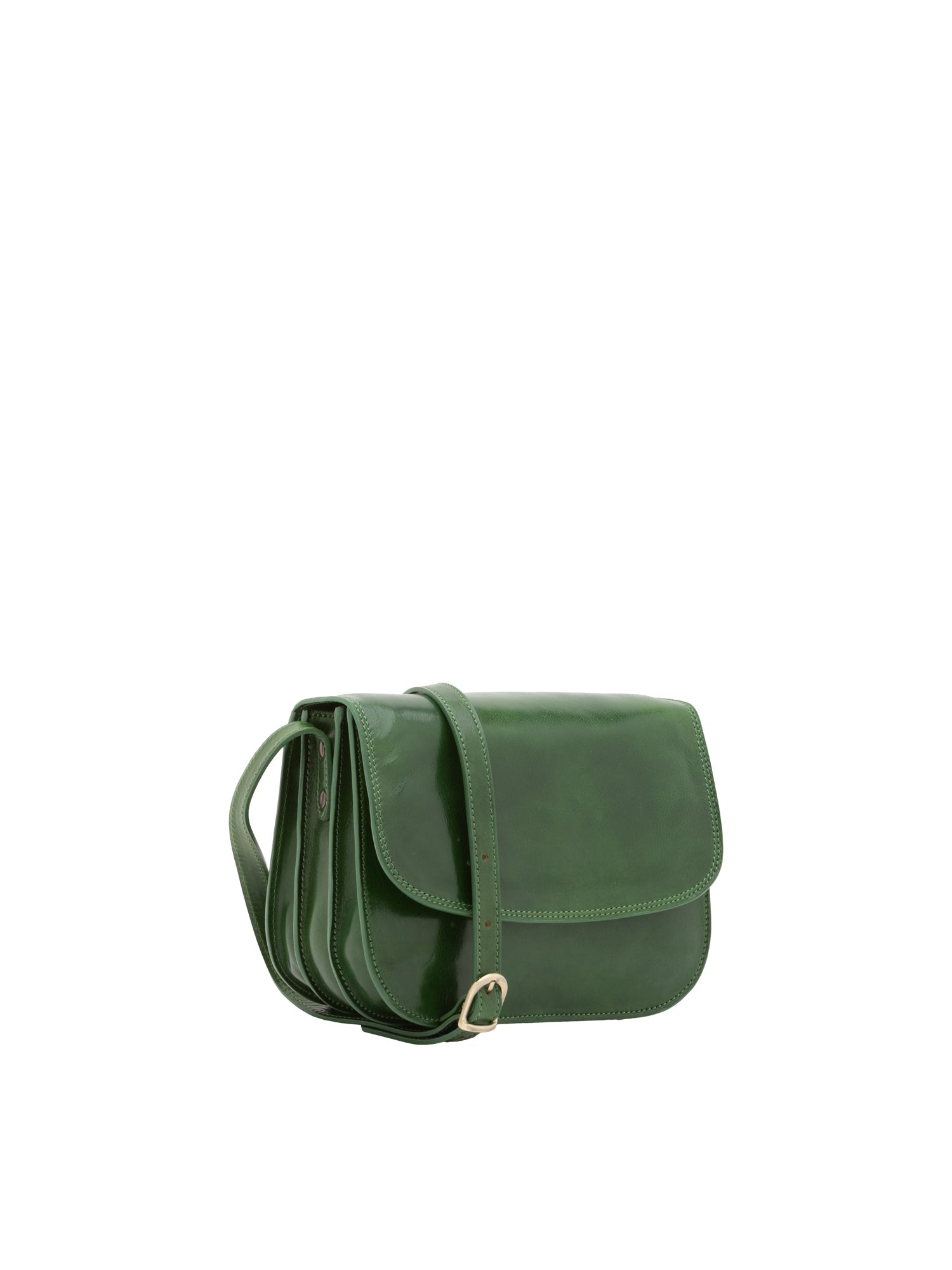 Borsa a tracolla da donna Vera pelle 5513-Verde I Fratelli
