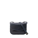 Borsa a tracolla da donna 100% pelle 5515-Blu I Fratelli