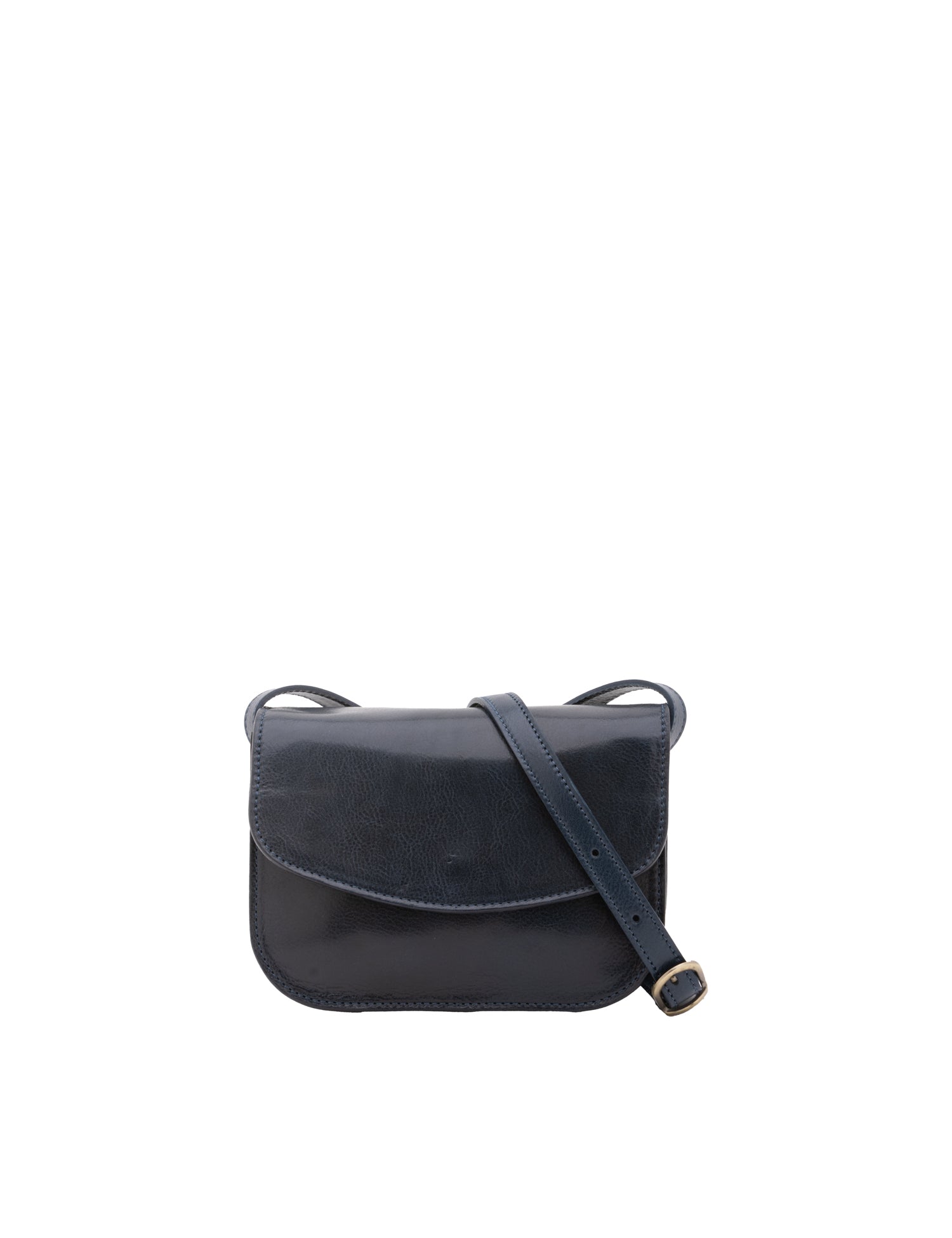 Borsa a tracolla da donna 100% pelle 5515-Blu I Fratelli