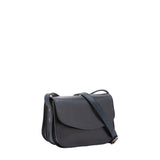 Borsa a tracolla da donna 100% pelle 5515-Blu I Fratelli