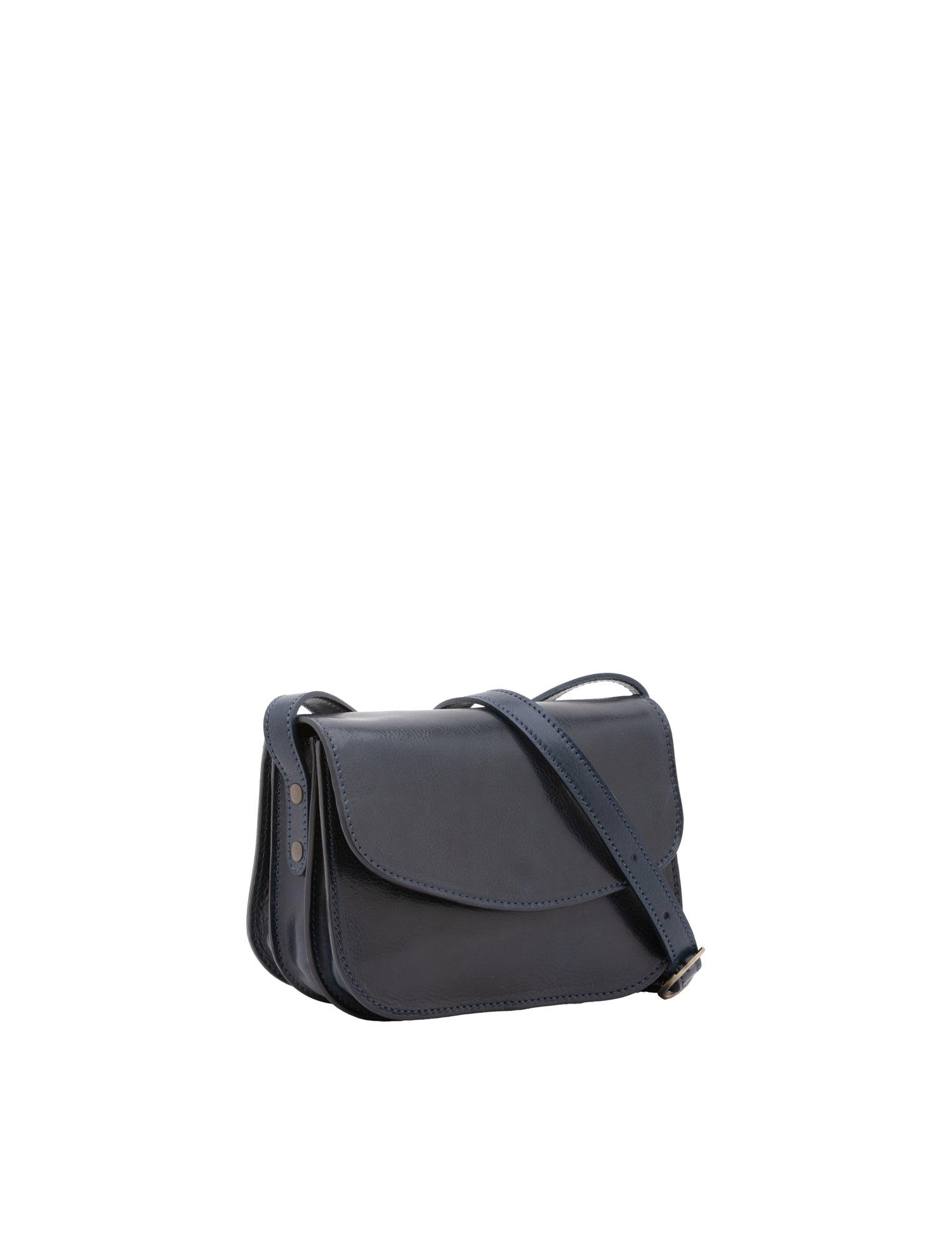 Borsa a tracolla da donna 100% pelle 5515-Blu I Fratelli