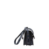 Borsa a tracolla da donna 100% pelle 5515-Blu I Fratelli