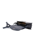 Borsa a tracolla da donna 100% pelle 5515-Blu I Fratelli