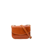 Borsa a tracolla da donna 100% pelle 5515-Cognac I Fratelli