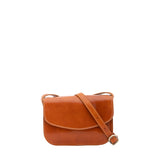 Borsa a tracolla da donna 100% pelle 5515-Cognac I Fratelli