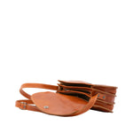 Borsa a tracolla da donna 100% pelle 5515-Cognac I Fratelli