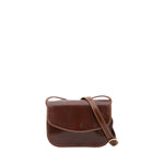Borsa a tracolla da donna 100% pelle 5515-Marrone I Fratelli