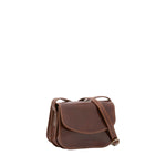 Borsa a tracolla da donna 100% pelle 5515-Marrone I Fratelli