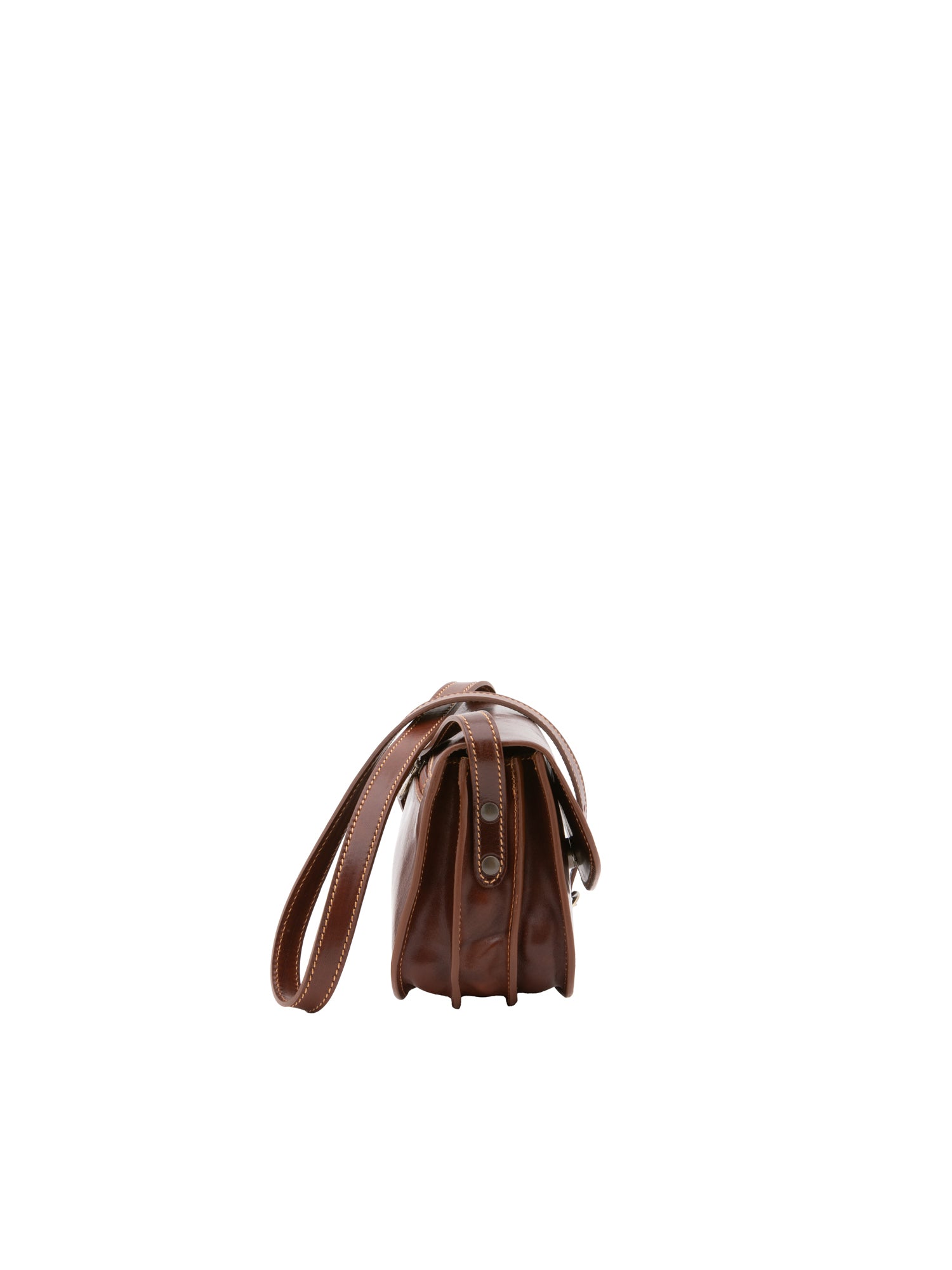 Borsa a tracolla da donna 100% pelle 5515-Marrone I Fratelli