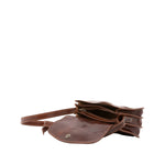Borsa a tracolla da donna 100% pelle 5515-Marrone I Fratelli
