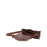 Borsa a tracolla da donna 100% pelle 5515-Marrone I Fratelli