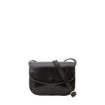 Borsa a tracolla da donna 100% pelle 5515-Nero I Fratelli