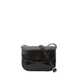 Borsa a tracolla da donna 100% pelle 5515-Nero I Fratelli