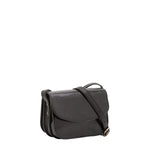Borsa a tracolla da donna 100% pelle 5515-Nero I Fratelli