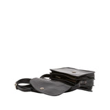 Borsa a tracolla da donna 100% pelle 5515-Nero I Fratelli