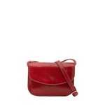 Borsa a tracolla da donna 100% pelle 5515-Rosso I Fratelli