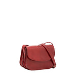 Borsa a tracolla da donna 100% pelle 5515-Rosso I Fratelli