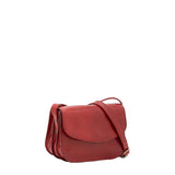 Borsa a tracolla da donna 100% pelle 5515-Rosso I Fratelli