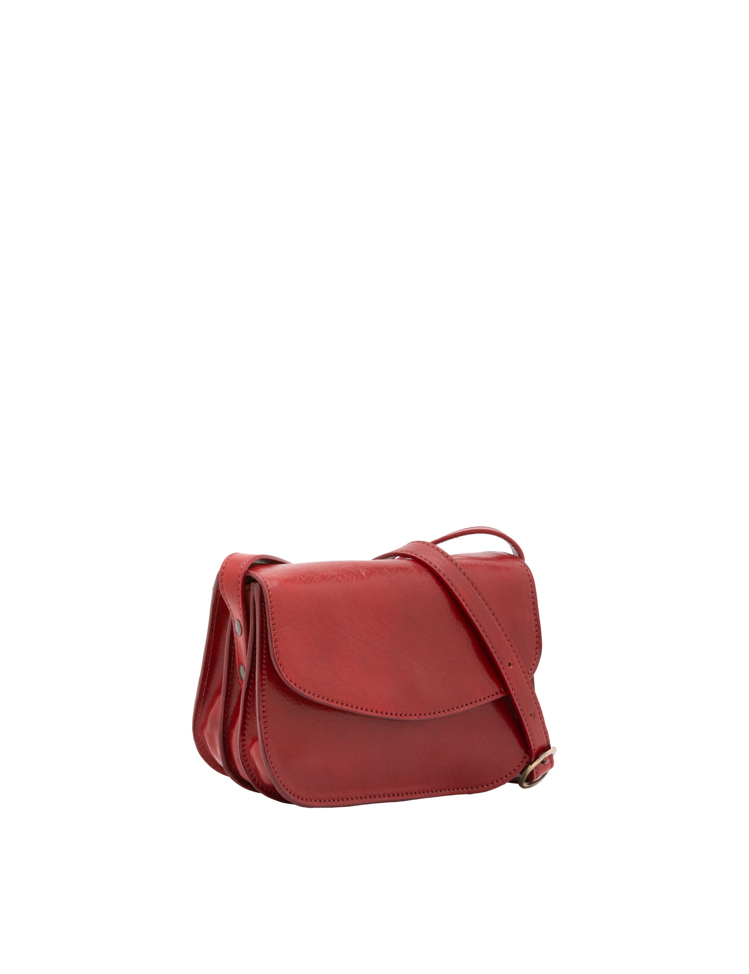 Borsa a tracolla da donna 100% pelle 5515-Rosso I Fratelli